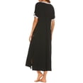 thumbnail image 3 of Avidlove Women Long Nightgowns Short Sleeve Full Length Nightshirt Side Split Nightdress Sleepwear with Pockets, 3 of 6