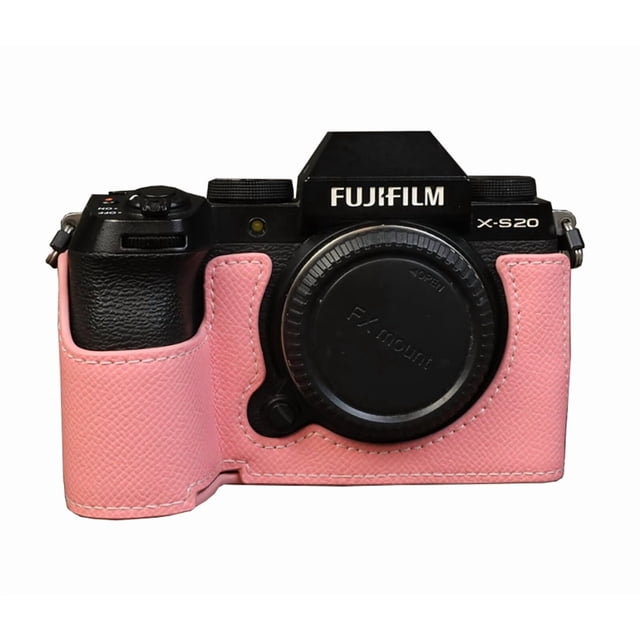 GadgetCom Camera Half Case Compatible with FUJIFILM X-S20 XS20 , Anti-Slip PU Leather Shell Protective Cover