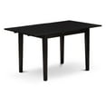 thumbnail image 3 of East West Furniture Norfolk 3-piece Wood Table and Dining Chair Set in Black, 3 of 6