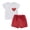 White, variant on Bagilaanoe 2pcs Little Girl Shorts Set Toddler Short Sleeve Heart Print T Shirt Tops Shorts 4T 5T 6T 7T Kids Casual Summer Clothes