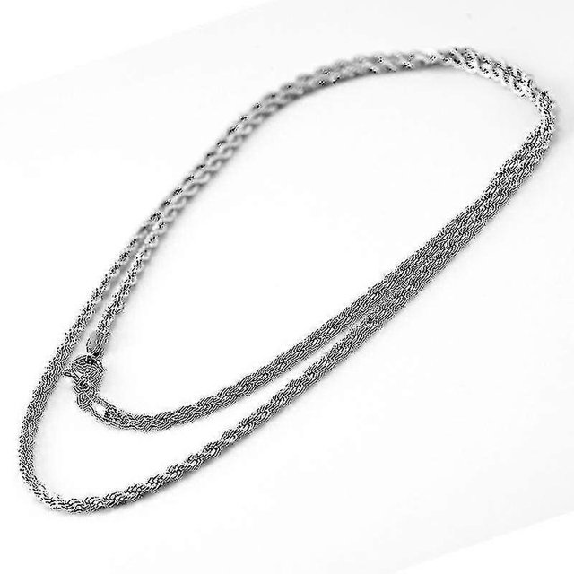 Collar de oro Yashi cadena de hip hop acero inoxidable 50 cm color acero