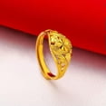 thumbnail image 5 of RSAMD Gold Plated Women's Open Adjustable Ring Lucky Transfer Flower Finger RinJO-A12, 5 of 9