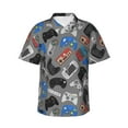 thumbnail image 2 of Picia Video Game Gentle Cotton Regular Fit Short Sleeve Casual Hawaiian Shirt for Men-Large, 2 of 9