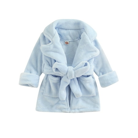 

Gupgi Toddler Baby Girl Boy Flannel Bathrobe Coat Leopard Print Sleepwear