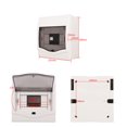 thumbnail image 3 of Yuarrent 2 4 5 8 9 12 13 Caja de distribución eléctrica de 16 vías Caja de protección de distribución de disyuntores montados en superficie Accesorios para electrodomésticos Blanco 180x167x90mm Yuarrent WJ3074-02, 3 of 6