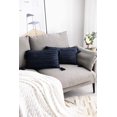 thumbnail image 2 of ZECATL Nave Blue Throw Pillow Covers: 2 Pack 12x20 Inch Boho Striped Cotton Linen Rectangular Decorative Pillow Cases with Tassels for Farmhouse Couch Sofa Chair, 2 of 7