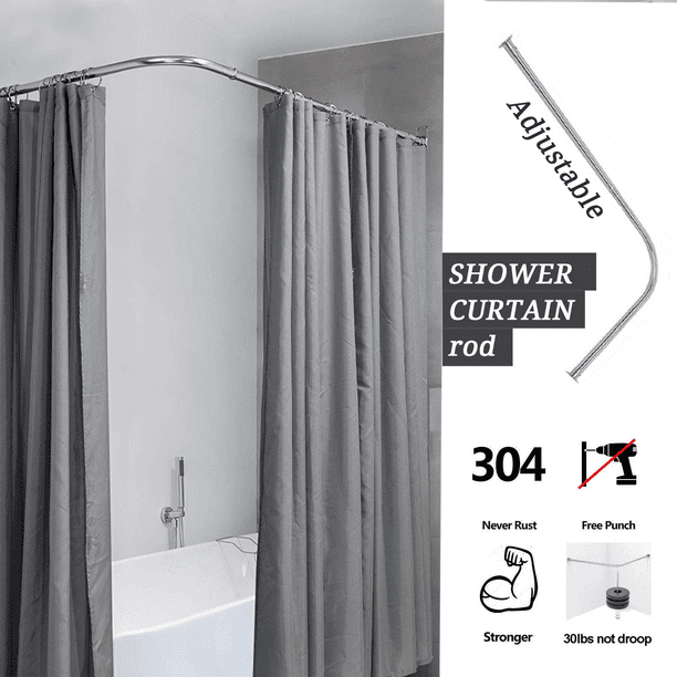 Punch Shower Curtain Rod 201, How To Shower Without Curtain