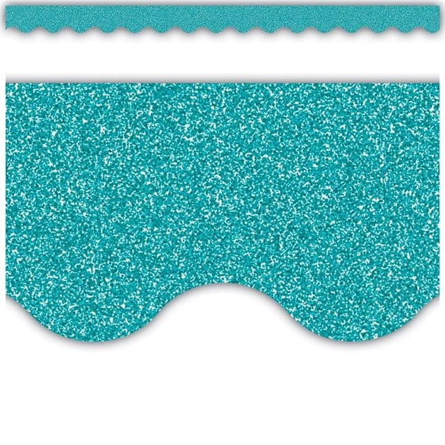 Teacher Created Resources TCR77023 Bordure Festonnée Teal Glitz