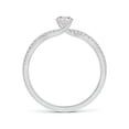 thumbnail image 2 of ANGARA Natural Twist Shank Diamond Engagement Ring in 14K White Gold for Women (Size-4.5mm| Color-I-J| Clarity-I1-I2) | April Birthstone, Anniversary, Jewelry Gift for Women | Natural Diamond Ring, 2 of 10