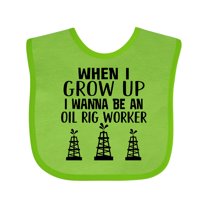 Inktastic Future Oil Rig Worker Boys or Girls Baby Bib