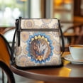 thumbnail image 3 of ZUXONGSY Boho Horse Mandala Print PU Shoulder Bag for Women Fashion Shoulder Purse Bag Handbags Lightweight Messenger Bag with Zipper Pocket for Daily Use Travel, 3 of 7