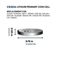 thumbnail image 3 of 10 Count Pack (2 x 5pc Cards) CR2016 Lithium Primary Coin Cell Batteries, 3V, Long Storage Life, High Energy Density, 3 of 4