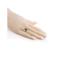 thumbnail image 4 of Gem Stone King 925 Sterling Silver Green Peridot Green Nano Emerald Ring for Women | 1.54 Cttw | Heart Shape 6MM | Gemstone August Birthstone | Available in Size 5, 6, 7, 8, 9, 4 of 4