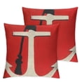 thumbnail image 2 of Awypu Throw Pillow Cover Red Boat Pixdezines Anchors DIY Nautical White Ocean Decorative Pillow Case Home Decor Square Pillowcase,2 Pcs, 2 of 6