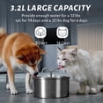 thumbnail image 3 of Fuente de Alimentació de Mascotas, Fuente de Agua de Gato de Doble Pico Resistente Capacidad de 3.2L Para El Hogar, 3 of 7