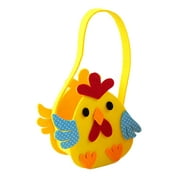 Cute Easter Treat Bag Party Chick Handbag Cookies Pouch Holder Basket Bucket Yellow Green