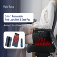 thumbnail image 2 of 80 Dual-Core LED Red & Near-Infrared Light Therapy Pad 660nm+850nm, 3000mAh Rechargeable Pain Relief Mat with Removable Washable Design, 3 Intensity Levels, 5-30min Timer, Memory Function - Meteorite, 2 of 7