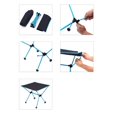 thumbnail image 3 of Table de Camping Pliante en Alliage d'Aluminium Bureau Portable Noir, 3 of 8
