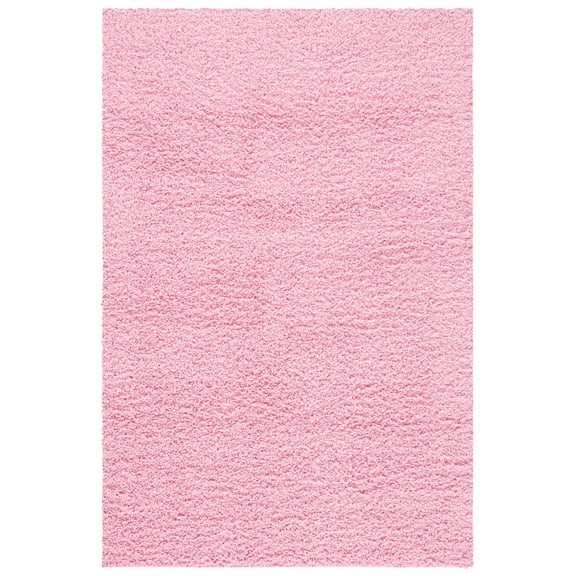 SAFAVIEH Athens Solid Plush Shag Area Rug, Pink, 8' x 10'
