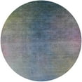 thumbnail image 1 of Ahgly Company Indoor Round Mid-Century Modern Marble Blue Oriental Area Rugs, 5' Round, 1 of 6