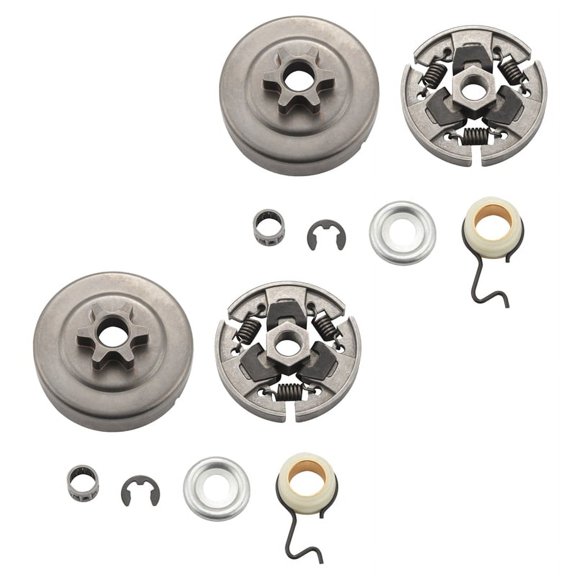 2X Sprocket Clutch 3/8 Inch for 017 018 021 023 025 Ms170 Ms180 Ms250 Chainsaw with Washer E-Clip Kit Replace