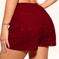 thumbnail image 4 of Yievot Sparkly Sequins Shorts for Women Elastic High Waist Straight Leg Hot Bottom for Glitter Party Club Concert, 4 of 7