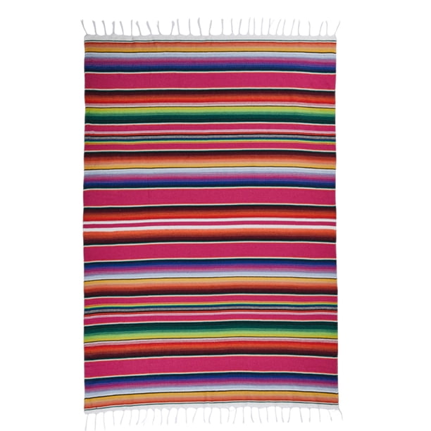 Mantel colorido con flecos, ideal para decorar fiestas, mesas, sofás, picnics y toallas de playa.