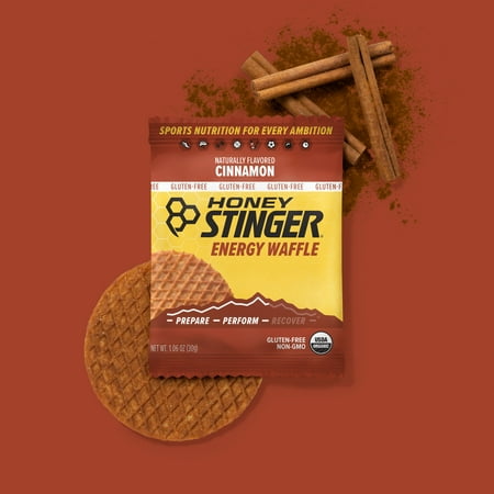 Pack of 12, Honey Stinger Gluten-Free Cinnamon Waffle, 1 oz