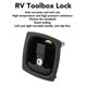 thumbnail image 1 of T Handle Door Latch 4x6mm Hole Spacing Zinc Alloy Folding Rotary Compression Toolbox Entrance Locking Latch for RV Boat, 1 of 3