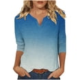 thumbnail image 2 of Wancir Womens Long Sleeve Tops Casual V Neck T Shirts Loose Fit, 2 of 5
