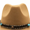 thumbnail image 4 of Ginsiom Western Cowboy Hat for Men Women Roll Up Felt Cowgirl Hat with Belt Buckle, 4 of 4