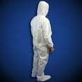 thumbnail image 2 of KeyGuard® Microporous Disposable Coveralls, with Hood & Boots, Elastic Wrists, White, MD, 25/case, 2 of 2