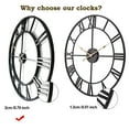 Large Metal Wall Clock 24" Cutout Decorative wall clocks Analog Clocks