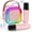 2 mic-pink, variant on Adofi Upgraded Mini Karaoke Machine for Kids, Portable Bluetooth Speaker with Wireless Microphone for Kids Toddler, Microphone for Kids, kids Toys Gifts for Girls Boys Birthday Home Party, 2 Mics