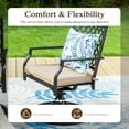 thumbnail image 3 of Sophia & William 5 Pcs Metal Patio Outdoor Dining Set with Gas Fire Pit Table,Cushioned Chairs, 3 of 8