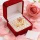 thumbnail image 4 of Anillo de flores para mujer, anillo giratorio de cristal con forma de flor, anillo giratorio ajustable, ideal para San Valentín, regalo de joyería para mujer, anillo de metal., 4 of 6