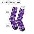 thumbnail image 3 of Mens Crew Socks Womens Purple Camouflage Workout Training Athletic Socks, 3 of 7
