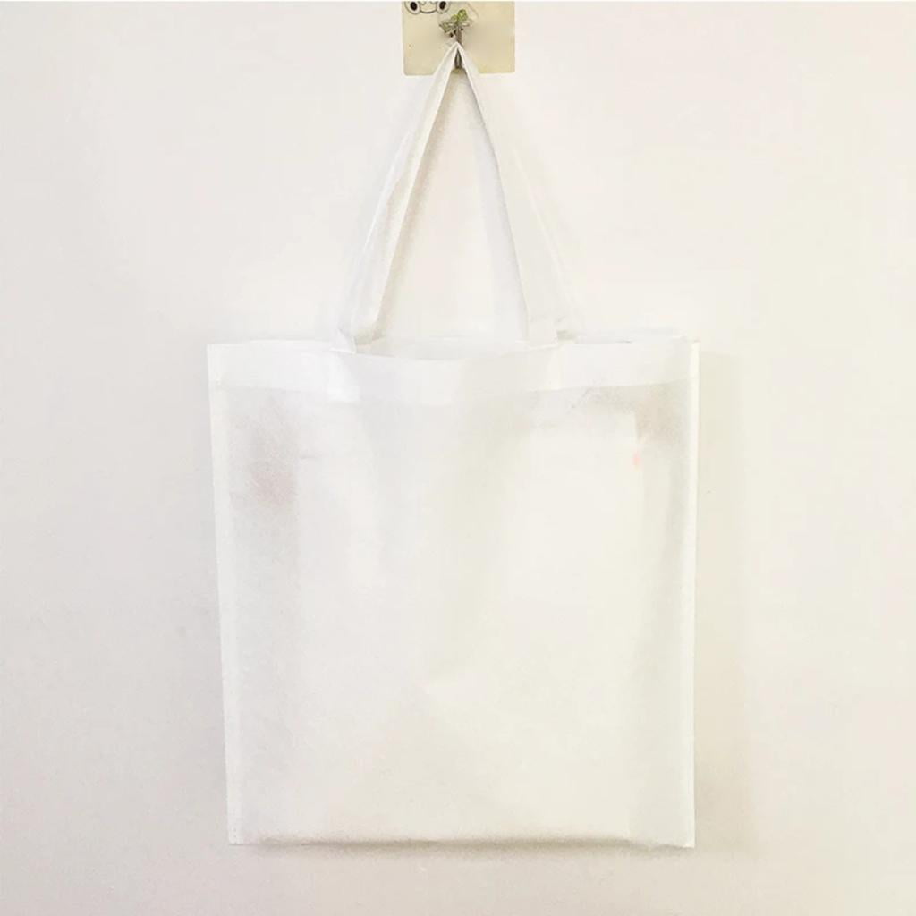 10pcs Sublimation Blank Polyester Shopping Bag Crafting Decorating Tote Bag  