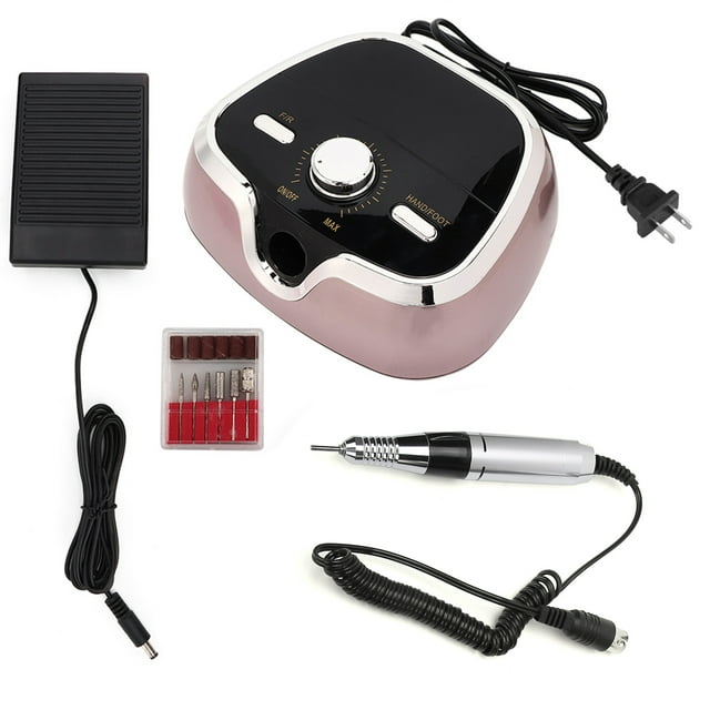 Lima de uñas eléctrica, juego de máquina de manicura de taladro de uñas eléctrico profesional Juego de taladro de uñas eléctrico compacto y ligero