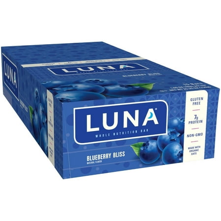 Clif Luna Whole Nutrition Bar Blueberry Bliss -- 15 Bars