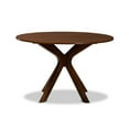 thumbnail image 2 of Baxton Studio 48" Circle Splayed Dining Table, Walnut, 2 of 5