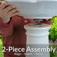 thumbnail image 5 of Sunnydaze Misty Blossom Freestanding Ceramic Outdoor Bird Bath, UV-Resistant White and Blue Finish, 5 of 12