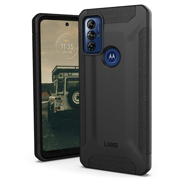 UAG Motorola Moto G Play 2023 Scout Case Black, Rugged Impact Resistant Fingerprint Sensor Compatible Protective Cover by URBAN ARMOR GEAR
