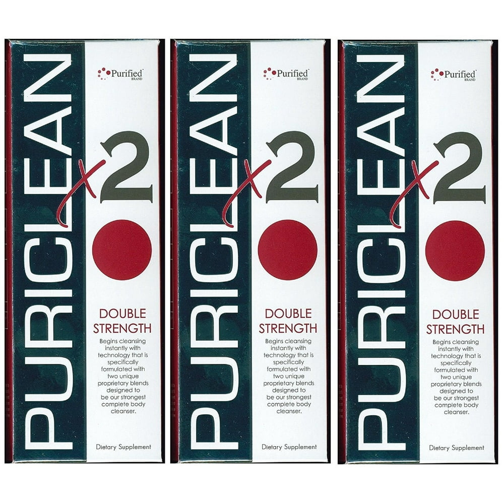 Puriclean X2 Double Strength Body Detox Cleanser 16 oz (Pack of 3