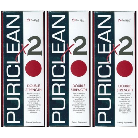 Puriclean X2 Double Strength Body Detox Cleanser 16 oz - 3 Pack