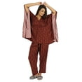 thumbnail image 5 of Phagun Pajamas Set For Women Printed Kaftan Sleepwear kimono Sleeve Asian Nightwear, 5 of 7