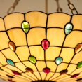 thumbnail image 3 of 20 Inch Tiffany Hanging Ceiling Light Fixture Victorian Style Stained Glass Pendant Lamp for Living Room Bedroom Hallway Entrance, 3 of 9