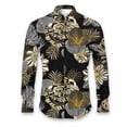 thumbnail image 2 of Camisas hawaianas con flores, camisas casuales de manga larga, camisas de moda para hombres y mujeres, blusas de playa cubanas, ropa para hombres, camisas con vuelta, 2 of 5