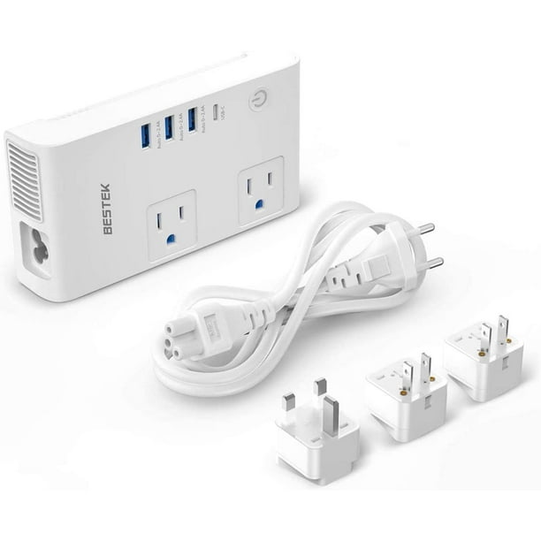 Multicontacto convertidor universal BESTEK adaptadores independientes MRJ201KU BESTEK Multicontacto universal BESTEK MRJ201KU