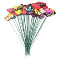 thumbnail image 2 of Estacas de jardín, 50 piezas de estacas de mariposas de simulación, decoración de mariposas, estacas de mariposas muy versátiles, 2 of 8